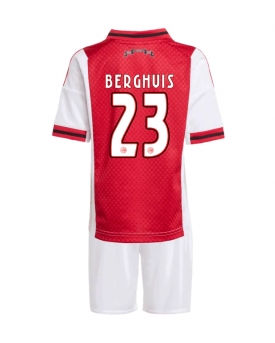 Billige Fotballdrakt Ajax Steven Berghuis #23 Replika Hjemmedraktsett Barn 2025-26 Kortermet (med bukser)